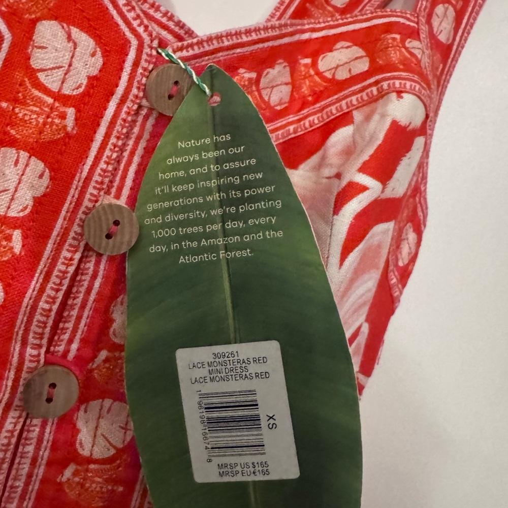 Lace Monstera Red Dress - Picture 4 of 4